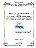 SKKN một số biện pháp nhằm nâng cao công tác chủ nhiệm lớp 1  trường tiểu học nguyễn trãi  cưmgar 