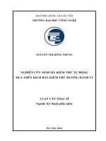 Luận văn thạc sĩ kỹ thuật phần mềm: NGHIÊN CỨU SINH MÃ KIỂM THỬ TỰ ĐỘNG DỰA TRÊN KỊCH BẢN KIỂM THỬ HƯỚNG HÀNH VI