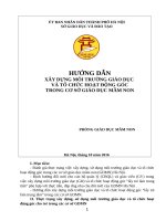 HƯỚNG dẫn xây DỰNG môi TRƯỜNG GIÁO dục và tổ CHỨC HOẠT ĐỘNG góc TRONG cơ sở GIÁO dục mầm NON 