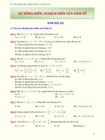 Các chuyên đề toán 12 có đáp án