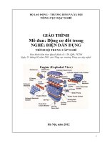 Giáo trình Động cơ đốt trong  Nghề: Điện dân dụng  Trình độ: Trung cấp nghề (Tổng cục Dạy nghề)