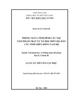 Phòng ngừa tình hình các tội xâm phạm trật tự xã hội trên địa bàn các tỉnh miền Đông Nam Bộ