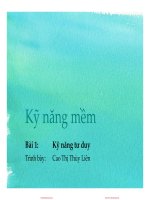 Kỹ năng mềm: Kỹ năng tư duy tốt