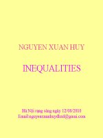 Tập hợp các bài tập bất đẳng thức hay
