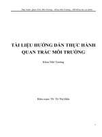 HƯỚNG DẪN THỰC HÀNH QUAN TRẮC MÔI TRƯỜNG