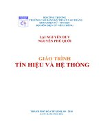 Giáo trình Tín hiệu và hệ thống: Phần 1  CĐ Kỹ Thuật Cao Thắng