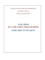Giáo trình Sửa chữa điện thoại di động  Nghề: Điện tử dân dụng