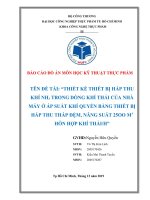 Đồ án kỹ thuật thực phẩm hấp thu NH3 bằng tháp đệm