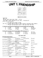 Full (Lý thuyết + Bài tập) Tiếng Anh 11 HKI theo từng Unit mới nhất