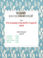 Nhóm 4 các phương pháp xử lý ô nhiễm đất bằng pp hóa lý