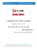 Bộ đề ôn thi TOPIK II có đáp án  Ôn thi tiếng Hàn Quốc hay