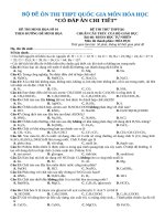 BỘ ĐỀ ÔN THI THPT QUỐC GIA MÔN HÓA HỌC “CÓ ĐÁP ÁN CHI TIẾT”
