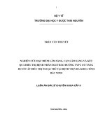 Nghiên cứu đặc điểm lâm sàng, cận lâm sàng và kết quả điều trị bệnh nhân đái tháo đường typ 2 có tăng huyết áp điều trị ngoại trú tại bệnh viện đa khoa tỉnh bắc ninh 
