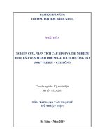 Nghiên cứu, phân tích cấu hình và thí nghiệm rơle bảo vệ so lệch dọc SEL-411L cho đường dây 500kV Pleiku – Cầu Bông