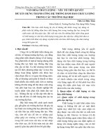 Văn hóa chất lượng – yếu tố tiên quyết để xây dựng thành công hệ thống đảm bảo chất lượng trong các trường đại học