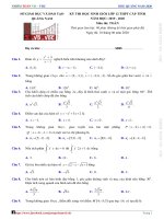 Đề thi học sinh giỏi toán 12 THPT cấp tỉnh năm 2019 – 2020 sở GDĐT quảng nam 