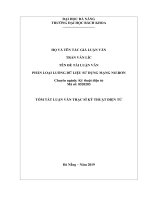 Phân loại luồng dữ liệu sử dụng mạng Nơ-ron