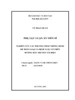 NGHIÊN CỨU CÁC PHƯƠNG PHÁP THÔNG MINH ĐỂ PHÂN LOẠI VÀ ĐỊNH VỊ SỰ CỐ TRÊN ĐƯỜNG DÂY TRUYỀN TẢI ĐIỆN