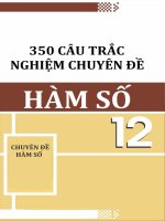350 trắc nghiệm chuyên đề hàm số 12 có đáp án