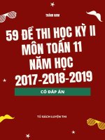 59 đề kiểm tra học kỳ 2 toán 11 từ năm 2017 đến 2019