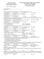 Thư viện đề 2020 đề số 122  thi thử THPT 2020  chuyên KHTN hà nội KSCL khối 12 lần 3 