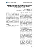 Hồ Chí Minh với việc đào tạo, bồi dưỡng đội ngũ trí thức yêu nước cho cách mạng Việt Nam giai đoạn 1924 – 1930