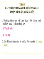 Bài giảng Lịch sử lớp 10 - Bài 34: Các nước tư bản chuyển sang giai đoạn đế quốc chủ nghĩa