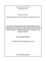 Xây dựng e-book học phần thí nghiệm thực hành phương pháp dạy học hóa học cho sinh viên Trường Đại học Sư phạm – Đại học Đà Nẵng