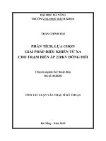 Phân tích, lựa chọn giải pháp điều khiển xa cho trạm biến áp 220kV Đồng Hới