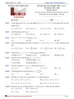 Đề thi thử tốt nghiệp THPT 2020 môn toán lần 3 trường THPT triệu sơn 1 – thanh hóa 