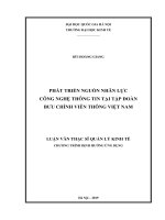 Phát Triển Nguồn Nhân Lực Công Nghệ Thông Tin Tại Tập Đoàn Bưu Chính Viễn Thông Việt Nam