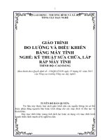 Giáo trình Đo lường và điều khiển bằng máy tính  Nghề: Kỹ thuật lắp ráp và sửa chữa máy tính  Trình độ: Cao đẳng nghề (Tổng cục Dạy nghề)