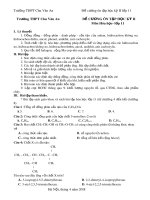 Đề cương ôn tập học kì 2 môn Hóa học lớp 11