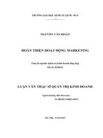 Luận văn thạc sỹ - Hoàn thiện hoạt động marketing dự án Phú Quốc Stella của công ty cổ phần đầu tư bất động sản Âu Lạc