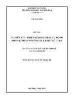 Nghiên cứu chế tạo đồ gá hàn tự động nối mặt bích với ống xy lanh thủy lực
