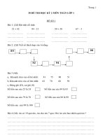 30 đề thi HK2 môn Toán lớp 1