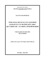 Tính toán, đề xuất các giải pháp giảm suất cắt đường dây 110kV Quy Nhơn 220 - An Nhơn, tỉnh Bình Định
