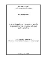 Ảnh hưởng của sự tăng nhiệt độ đến ổn định tổng thể của dầm liên hợp thép bê tông 