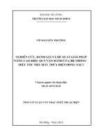 Nghiên cứu, đánh giá và đề xuất giải pháp nâng cao hiệu quả vận hành của hệ thống điều tốc nhà máy thủy điện Đồng Nai 3