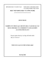 Nghiên cứu phân lập, chuyển hóa và đánh giá tác dụng sinh học của steroid từ loài sao biển acanthaster planci tt 