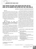Thực trạng sử dụng, bảo quản nhà tiêu hộ gia đình tại xã Mường Thải huyện Phù Yên, tỉnh Sơn La