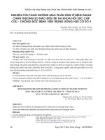 Nghiên cứu tăng đường máu phản ứng ở bệnh nhân chấn thương sọ não điều trị tại khoa Hồi sức cấp cứu - Chống độc Bệnh viện Trung ương Huế cơ sở 2