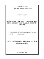 Sử dụng dữ liệu mưa vệ tinh dự báo dòng chảy lũ cho trạm An Chỉ trên sông Vệ.PDF