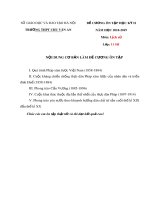 Đề cương học kì 2 môn Lịch sử lớp 11 năm học 2018-2019