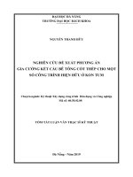 Nghiên cứu đề xuất phương án gia cường kết cấu bê tông cốt thép cho một số công trình hiện hữu ở Kon Tum