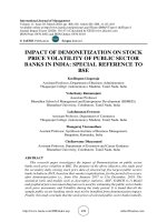 Impact of demonetization on stock price volatility of public sector banks in India: special reference to Bse