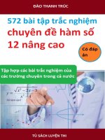 572 bài tập trắc nghiệm chuyên đề hàm số nâng cao có đáp án chi tiết