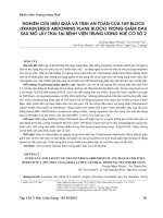 Nghiên cứu hiệu quả và tính an toàn của Tap Block (Transversus Abdominis Plane Block) trong giảm đau sau mổ lấy thai tại Bệnh viện Trung ương Huế cơ sở 2