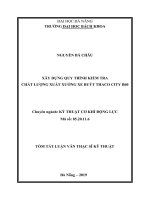 Xây dựng quy trình kiểm tra chất lượng xuất xưởng xe buýt Thaco City B60