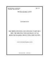Đặc điểm lâm sàng, cận lâm sàng và kết quả điều trị nhồi máu não giai đoạn cấp tại bệnh viện đa khoa trung ương thái nguyên 